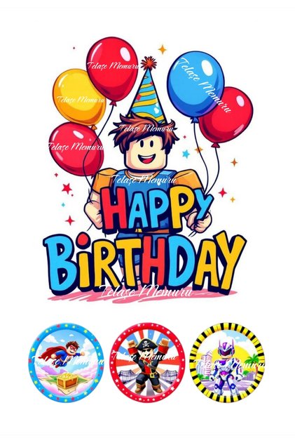 Roblox Cake Ornament Cake Printing and Cake Picture Edible Paper Model 4