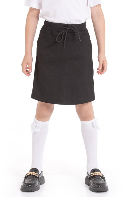 Girl's School Skirt Elastic Waist Camisole Shorts Model