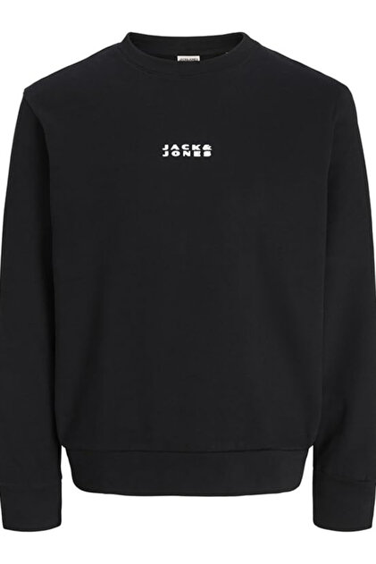 Muvahhid Giyim Crew Neck Black Sweatshirt Cotton Standard Fit