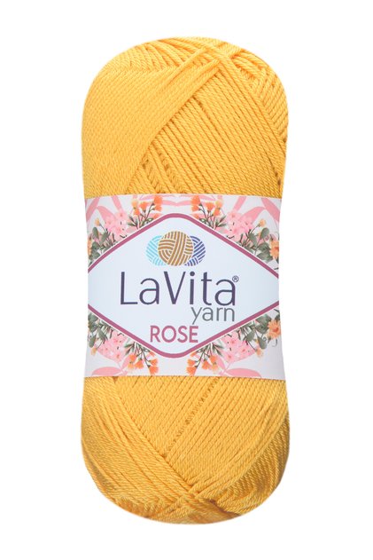 Rose Hand Knitting Yarn 100% Acrylic 100Gr (2030 Yellow)