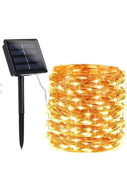 Güneş enerjili 100 LED peri ışık, bahçe ve dekorasyon için ideal aydınlatma
