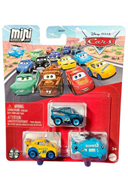 Cars Disney Pixar - Üçlü Mini Racers - Tractor & Muddy Lightning