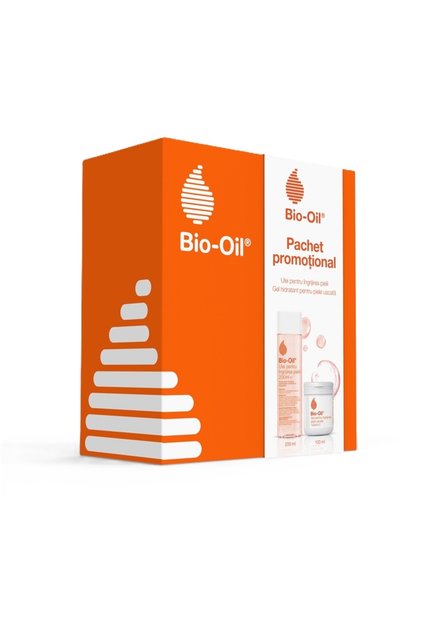 Ulei de îngrijire a pielii Bio Oil 200 ml + Gel de îngrijire a pielii uscate, 100 ml, Ulei Bio