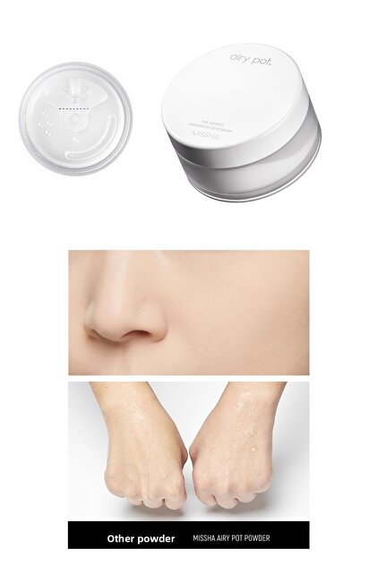 Ultra Light Powder Loose Powder - Airy Pot Powder Translucent with Matte Finish and Fixing Makeup