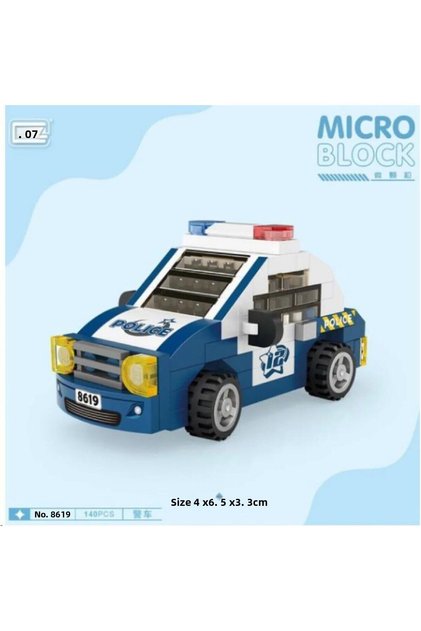 8619 Micro Block Bag Police Car