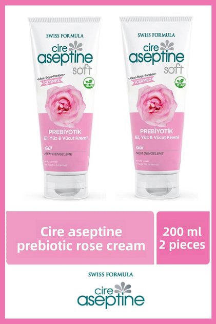 Hand, Face and Body Cream 200 ml Prebiotic Rose X 2 Pieces