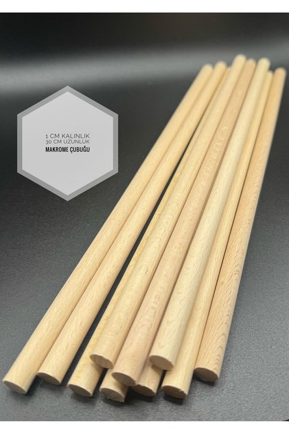 1 cm Kalınlık 30 cm Uzunluk Makrome Çubuğu Ham 3 Adet Kavela Hobi Çubuğu Çubuk Sopa