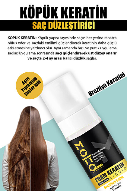 Motto Plus Professional Düzleştirici Köpük Keratin Botox ve Tuzsuz