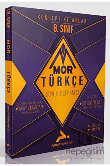 Paraf Yayınları Lgs Mor Türkçe Soru Kütüphanesi - Fiyatı, Yorumları