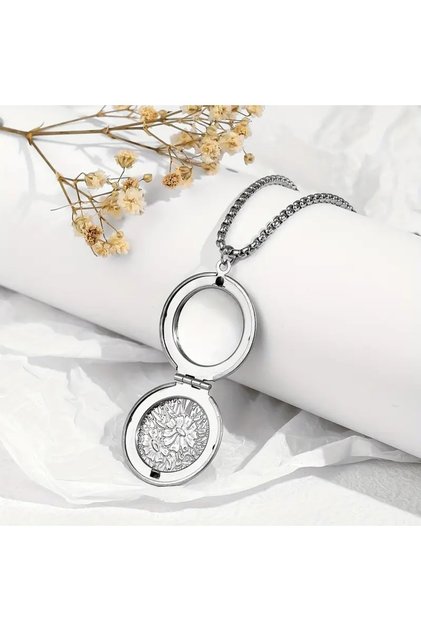 Photo Picture Can Be Placed Covered Necklace Gift Lover Necklace