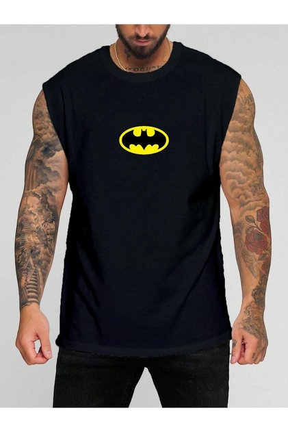 Batman Printed Sleeveless T-Shirt