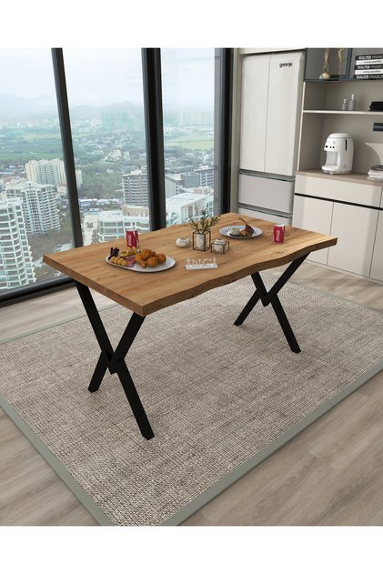 KÜTÜK GÖRÜNÜMLÜ LÜKS MDF MASA 80x140