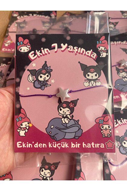 nerisdesign Kuromi Özel Doğum Günü Hediyelik Bileklik 10 Adet