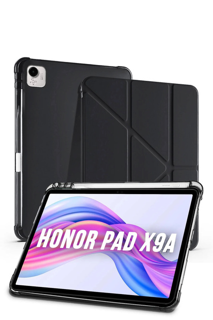 Honor Pad X9A Uyumlu Tri-Folding Kalem Bölmeli Uyku Modlu Akıllı Kılıf