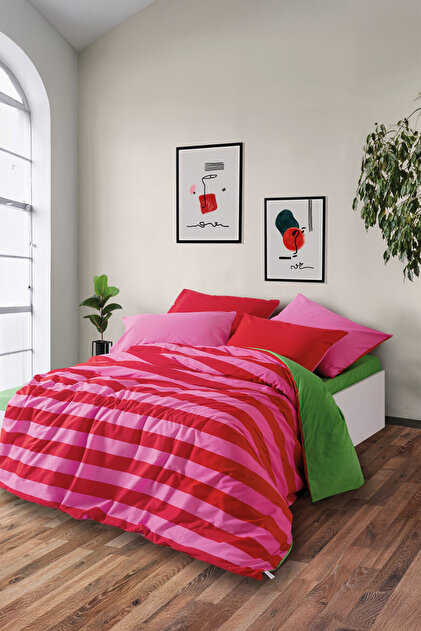USA雑貨　SCENE SETTERS ROOM ROLL ドル柄　40Ft Cozy Home Popping Colors Çift Kişilik Lastikli Çarşaflı Nevresim