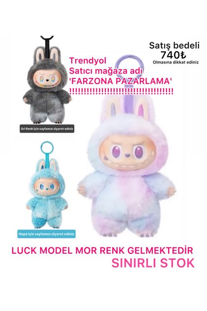 Labubu Renk Seçimi ile The Monsters Energy Series Peluş Oyuncak luck