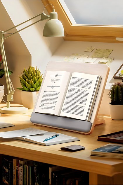Ahşap Portatif Ergonomik Tasarım Ayarlanabilir Laptop Tablet Ve Kitap Okuma Standı