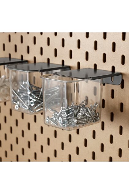 Skadıs Set of 3 Multi-Purpose Panel Part with Cover Transparent Dark Gray Cover Box