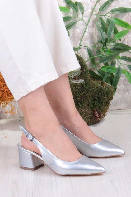 110-420 Fls Open Back Thick Heel Classic Women's Shoes