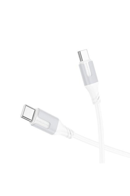 USB-C - USB-C кабел за данни и зареждане BX101 Creator, 60W, 1 м, бял