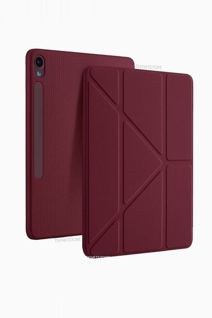 Samsung Galaxy Tab S10 Fe+ Plus 13.1'' Uyumlu Kılıf Kalem Bölmeli Uyku Modlu Arkası Silikon Kapak