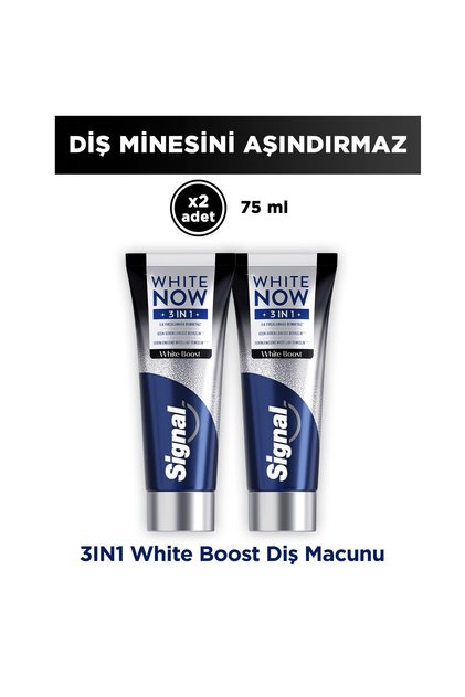 White Now Diş Macunu 3 in 1 White Boost 75 ml x2