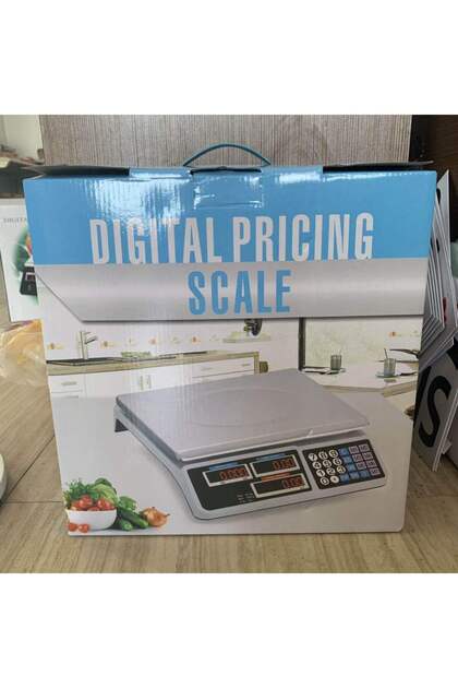 Digital Scale for Commercial Use, Dual LCD Display, Stainless Steel Platform, Rechargeable Battery,