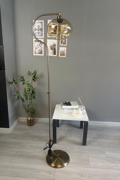 Solvia Cam Bal Rengi C Gövde Lambader Modern Oturma Odası
