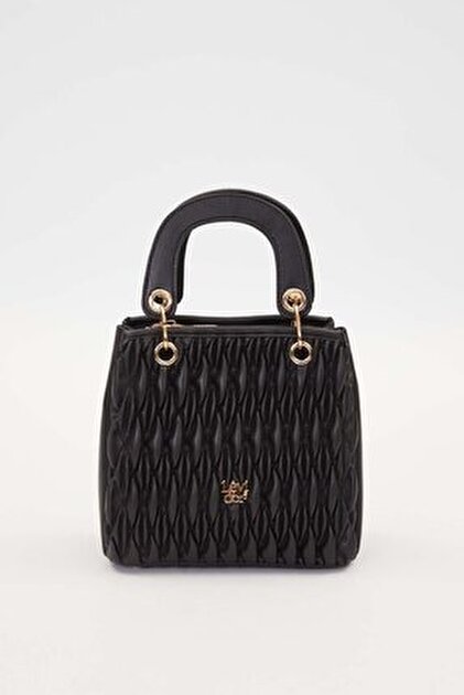Guess ECO RIANEE SATCHEL Kadın Siyah El Çantası HWEQG954105-BLA