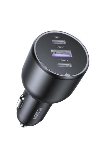Încărcător auto EC705, 130W, 5A, 1 x USB-A - 2 x USB-C, Gri