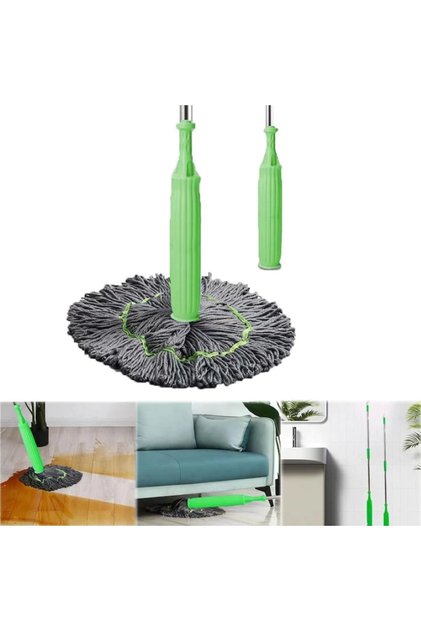 Mop cu Stoarcere Rapidă și Rotire 360°, Microfibră, Super Absorbant, Curățenie Eficientă