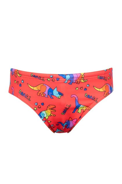 Colorful Dinosaur Patterned Children's Slip Swimsuit