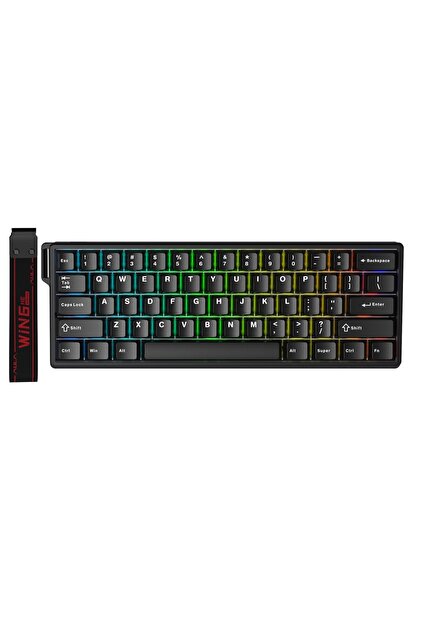 Aula Win60 HE Manyetik Klavye Rapid Trigger GrayWood Swtich 8000Hz