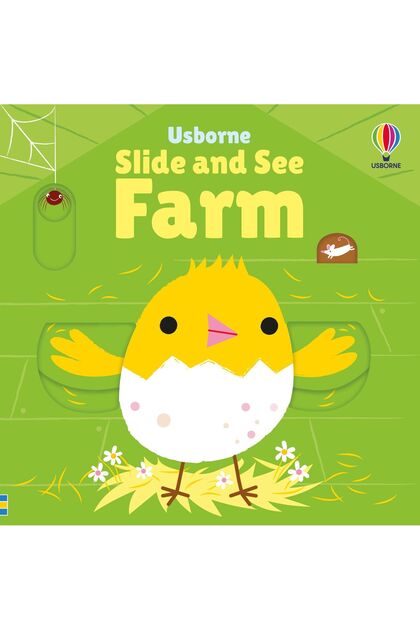 Carte pentru copii, Usborne , Slide and See Farm , 6+ luni