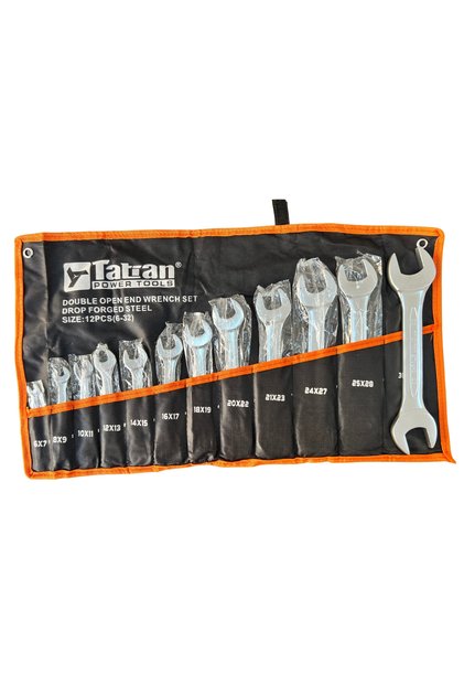 Open Mouth Key Set with Cloth Bag (6-32 Mm, 12 Pieces)