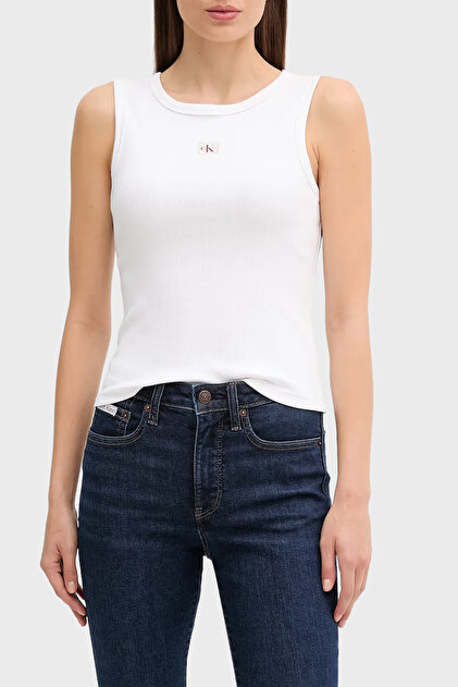 Pamuklu Regular Fit Bisiklet Yaka Logolu Top LV047C201GYAA TOP LV047C201G YAA