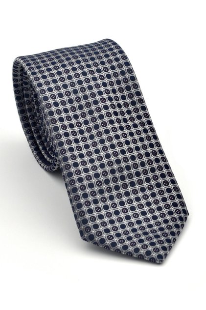 Smoked Mixed Pattern Gray Woven Fabric Handkerchief Slim Fit Tie // Sdk-2502-4