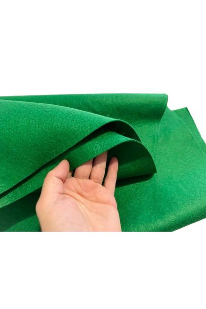 Fetru/pasla din lana, moale 1mm, 40% lana-60% viscoza, 50*45cm verde inchis