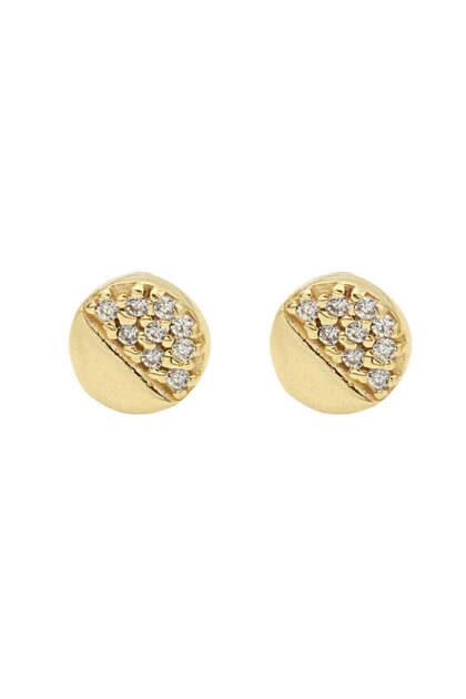 Cercei Aur 14k Cerc cu Zirconii