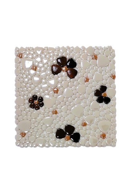 Flower Pattern for Hobby and Artistic Work 31.5X31.5Cm. Glass Mosaic (5 Mesh Tiles=0.5 M2)