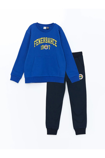 Lcw kids blue fenerbahçe Printed boys tracksuit set