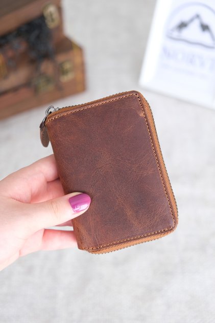 Zippered Unisex Card Holder Wallet