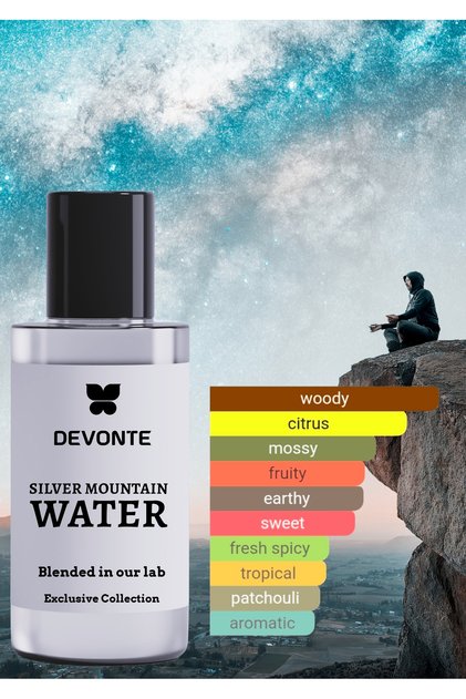 Silver Mountain Water for men & women long-lasting 100ml