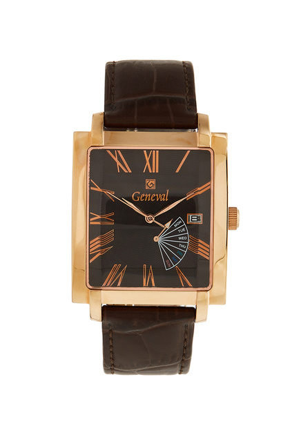 Men's Leather Analog Wrist Watch GL141ROO