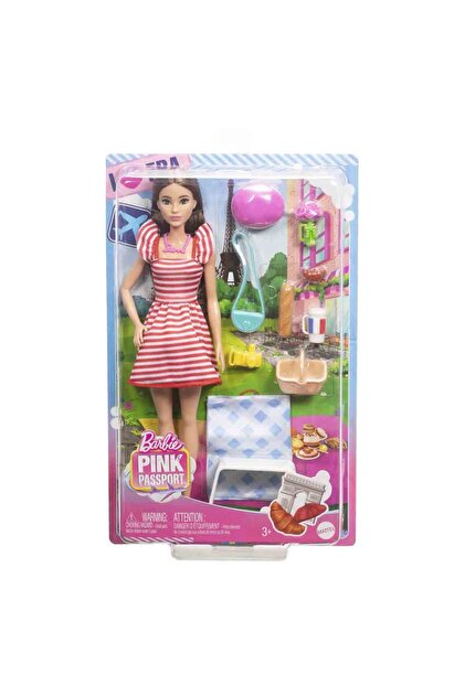 Barbie Dünyayı Geziyoruz Paris Macerası Bebek ve Aksesuar Seti