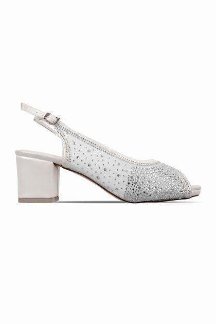 Henry Women's Shiny Stone Detailed Evening Dress Heeled Shoes 4109
