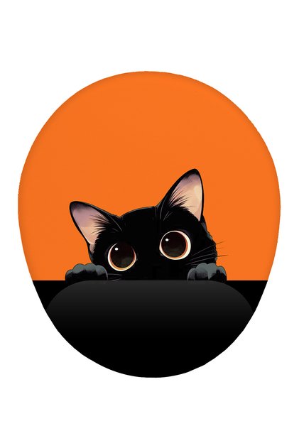 Renkli Kedi Tasarım Bilek Destekli Mouse Pad Ergonomik Kaymaz Taban Mousepad Fare Altlığı