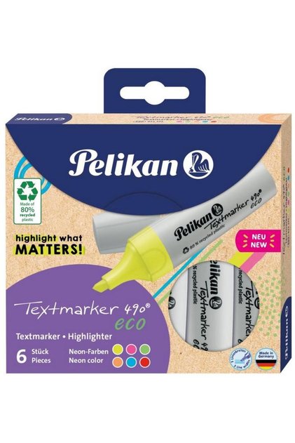 Textmarker 490 din materiale reciclate, 6 culo