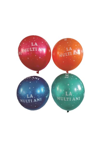 Set de 20 de baloane din latex cu mesajul „La mulți ani”, asortate, 30 cm