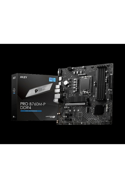 MSI PRO B760M-P DDR4 4800MHz(OC) DDR4 Soket 1700 M.2 HDMI DP VGA